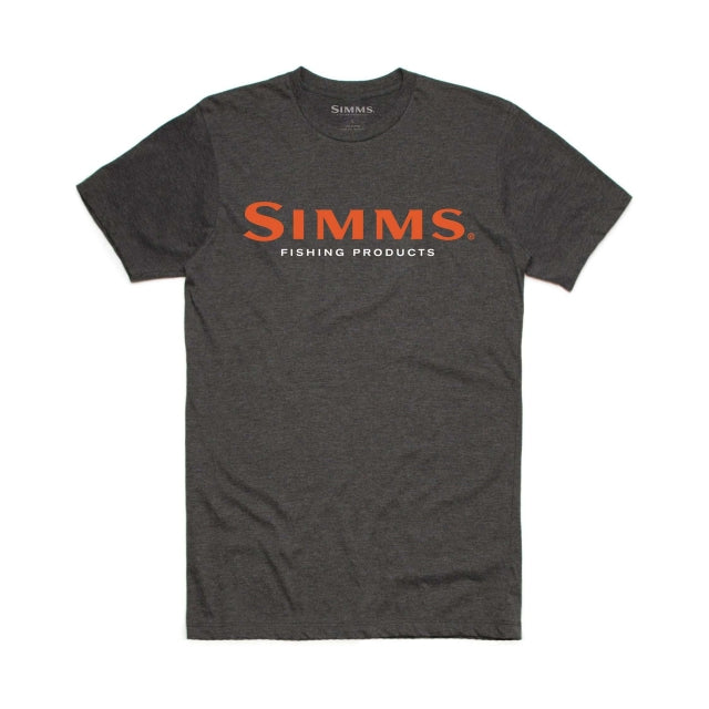 Simms Fishing Mens Simms Logo T-Shirt 1198 Simms Orange/Charcoal Heather