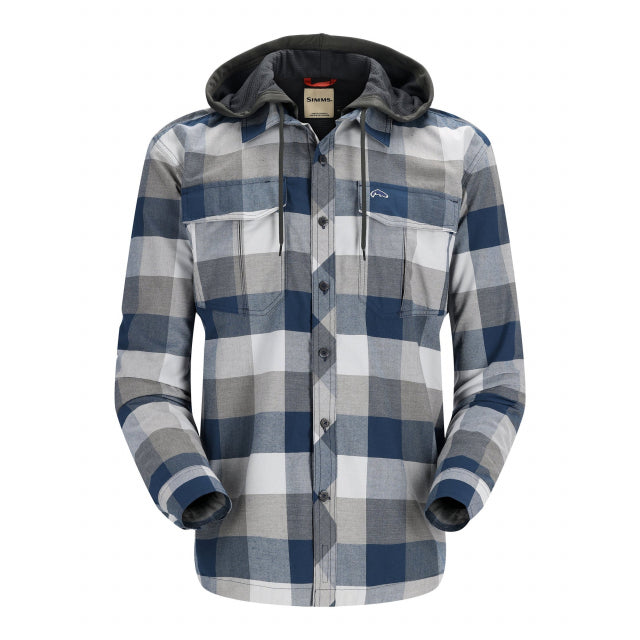 Simms Fishing Mens Coldweather Hoody 999 Navy Buffalo Plaid
