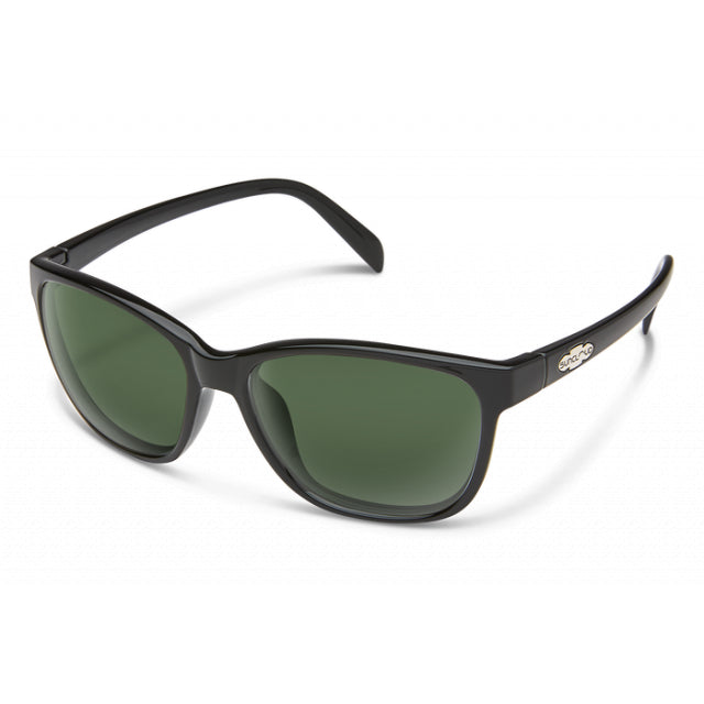 Suncloud Dawson Sunglasses (Medium Fit) Black/Pol Gray Green