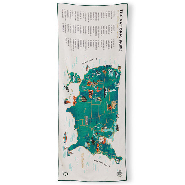 Nomadix Single Sided Print 59 Parks US Map