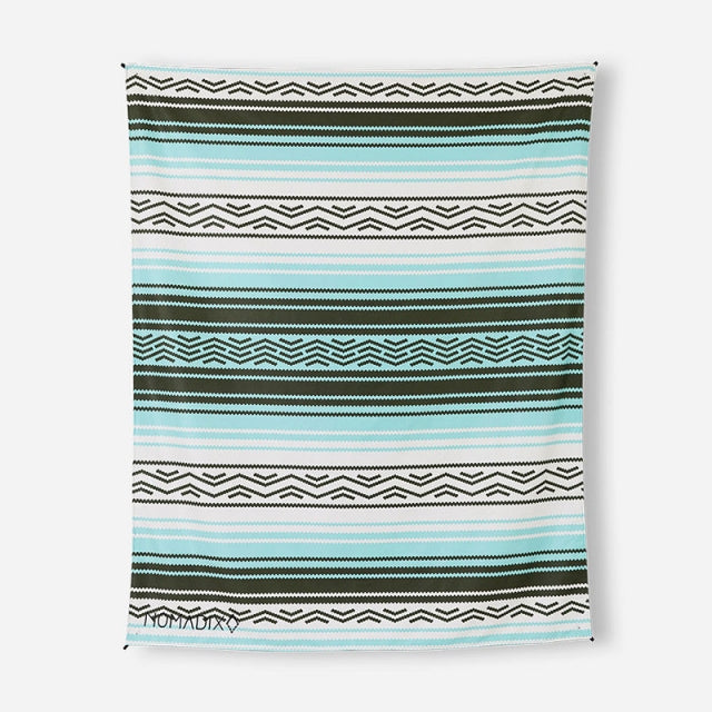 Nomadix Festival Blanket: Tie-dye Black And White Baja-Aqua