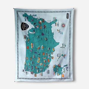 Nomadix Festival Blanket: Tie-dye Black And White NP and Monuments Map