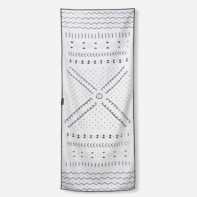Nomadix Single Sided Print Mud Cloth White