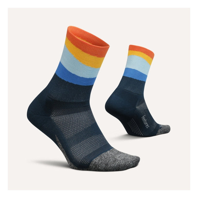 Feetures! Elite Light Cushion Mini Crew Ascent Blue