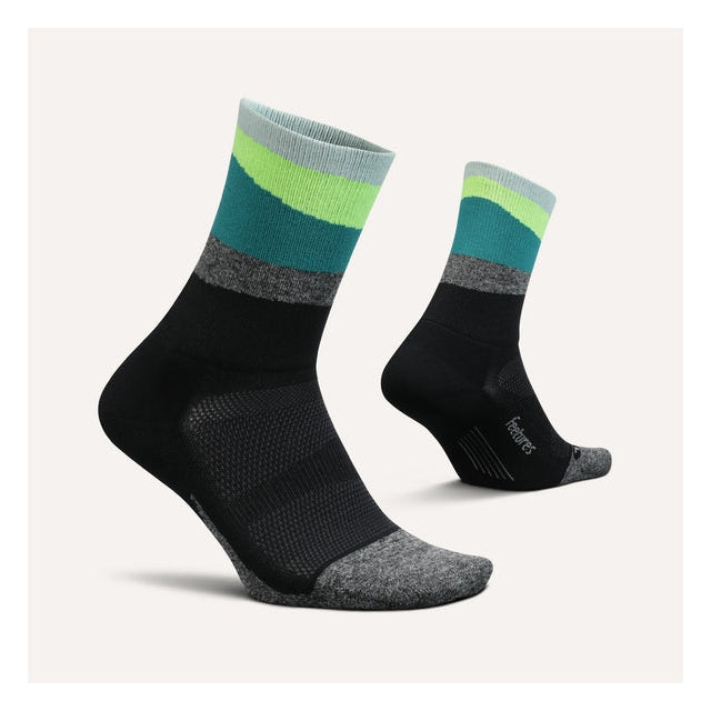 Feetures! Elite Light Cushion Mini Crew Ascent Green