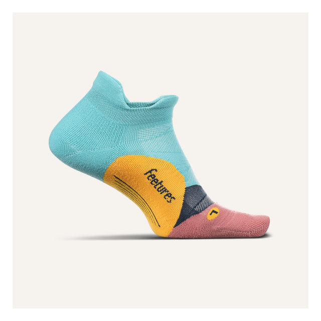 Feetures! Elite Light Cushion No Show Tab Socks Takeoff Turquoise