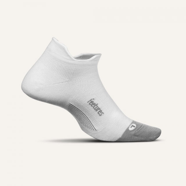 Feetures! Merino 10 Cushion No Show Tab White