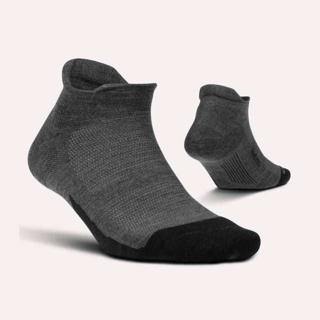 Feetures! Merino 10 Cushion No Show Tab Gray