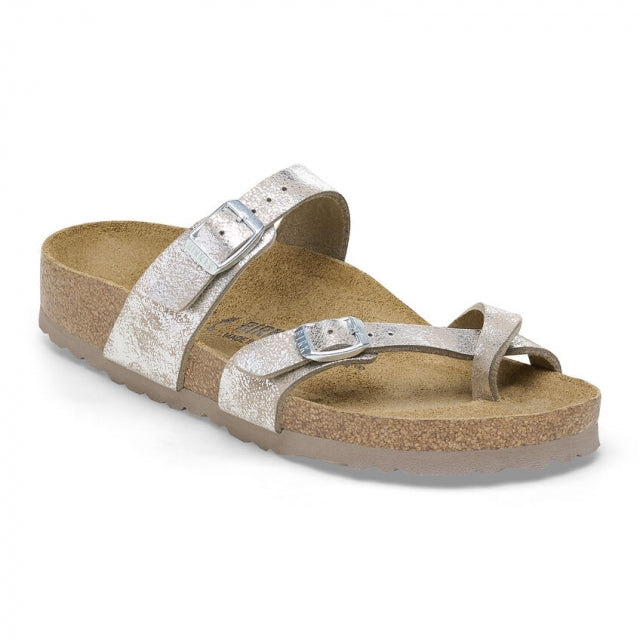 Birkenstock Mayari Birko-Flor Washed Taupe/Silver