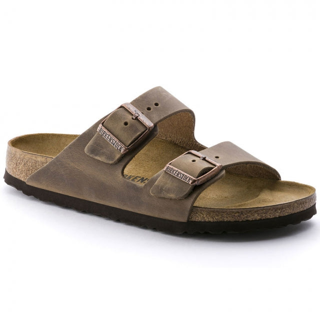 Birkenstock Arizona Soft Footbed Oiled Nubuck Leather Tobacco Brown