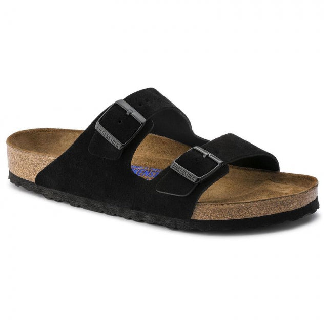 Birkenstock Arizona Soft Footbed Suede Leather Black: