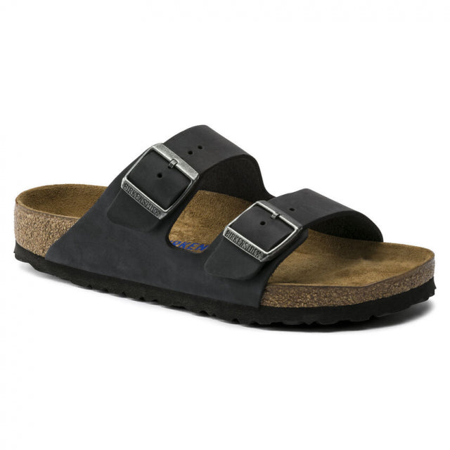 Birkenstock Arizona Soft Footbed Oiled Leather - Narrow Black
