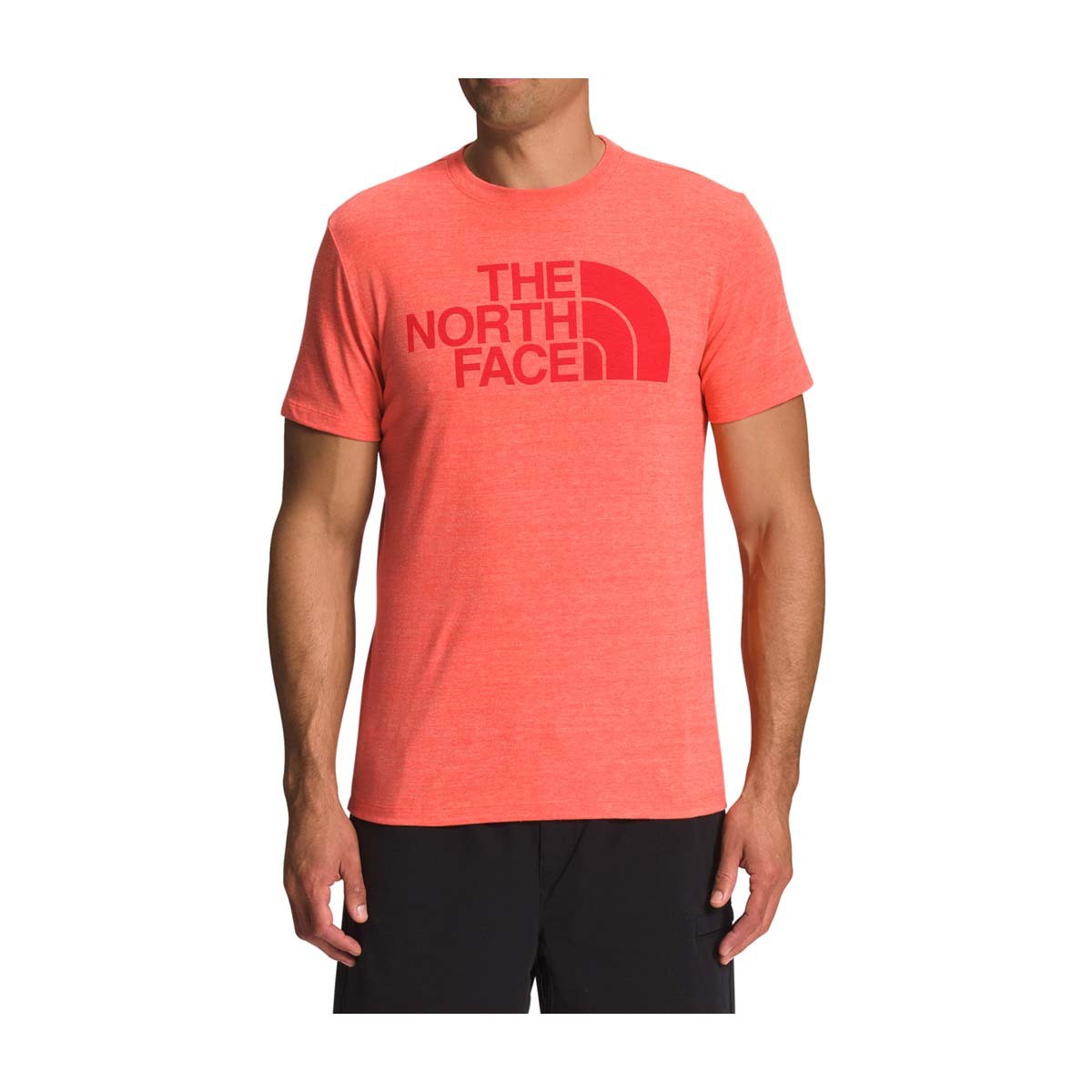 The North Face Men's Short-Sleeve Half Dome Tri-Blend Tee Retro Orange Heather
