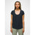 Prana Women's Cozy Up Scoop Neck Tee Stormy Night Heather