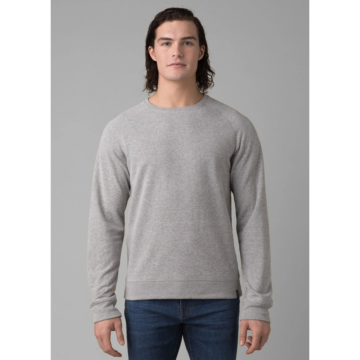 Prana Men's Cardiff Fleece Crew Heather Grey