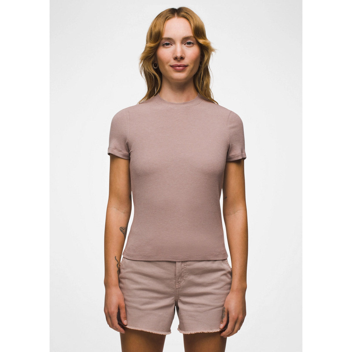 Prana Women's Foundation Rib Tee Willow Heather