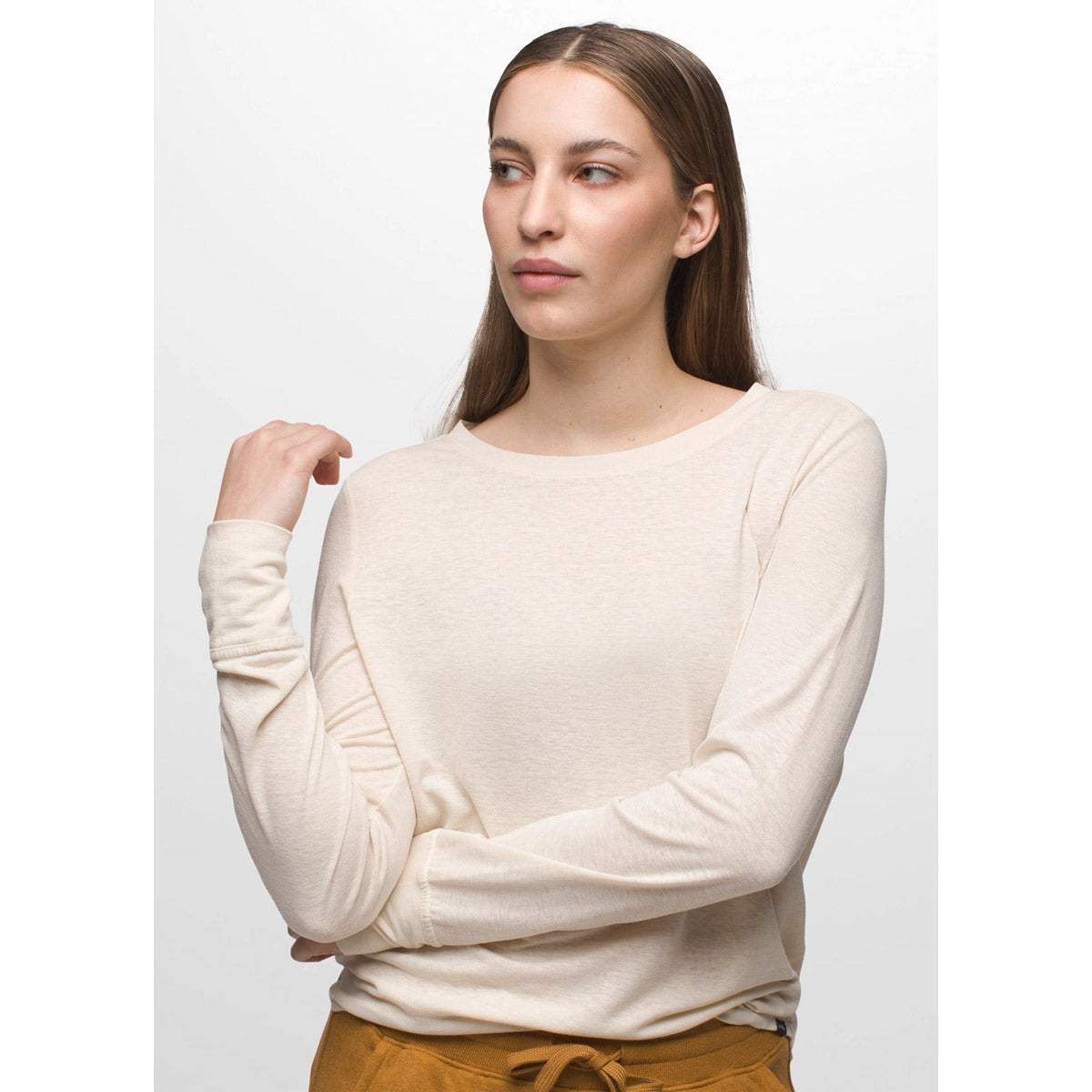 Prana Women's Cozy Up Long Sleeve Tee Canvas Heather
