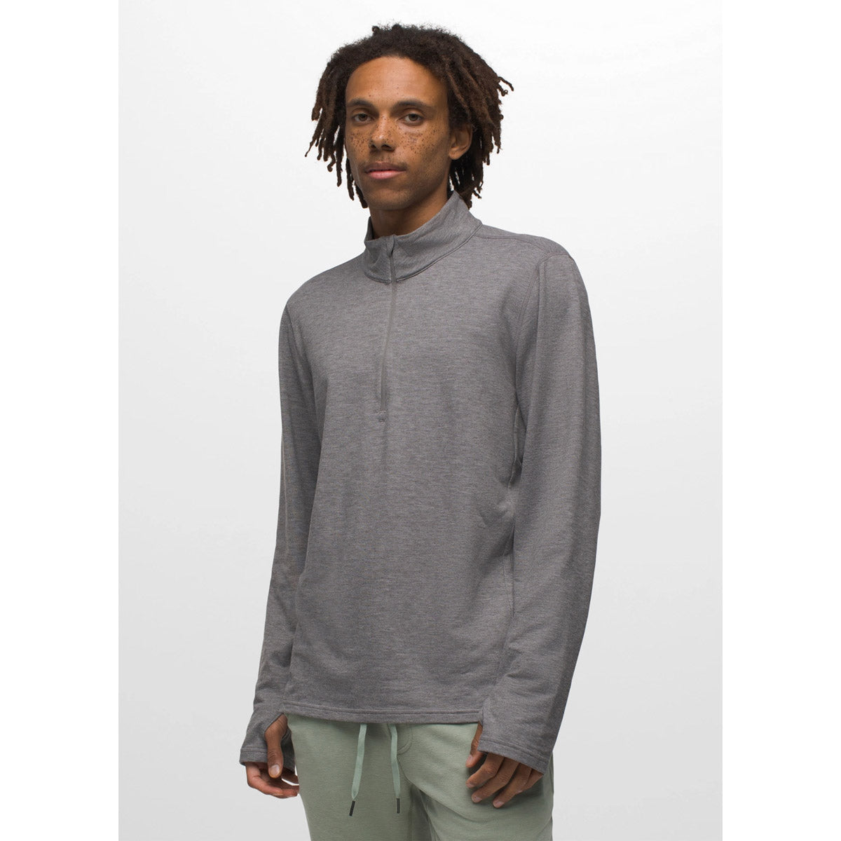 Prana Men's Altitude Tracker 1/4 Zip II Heather Grey