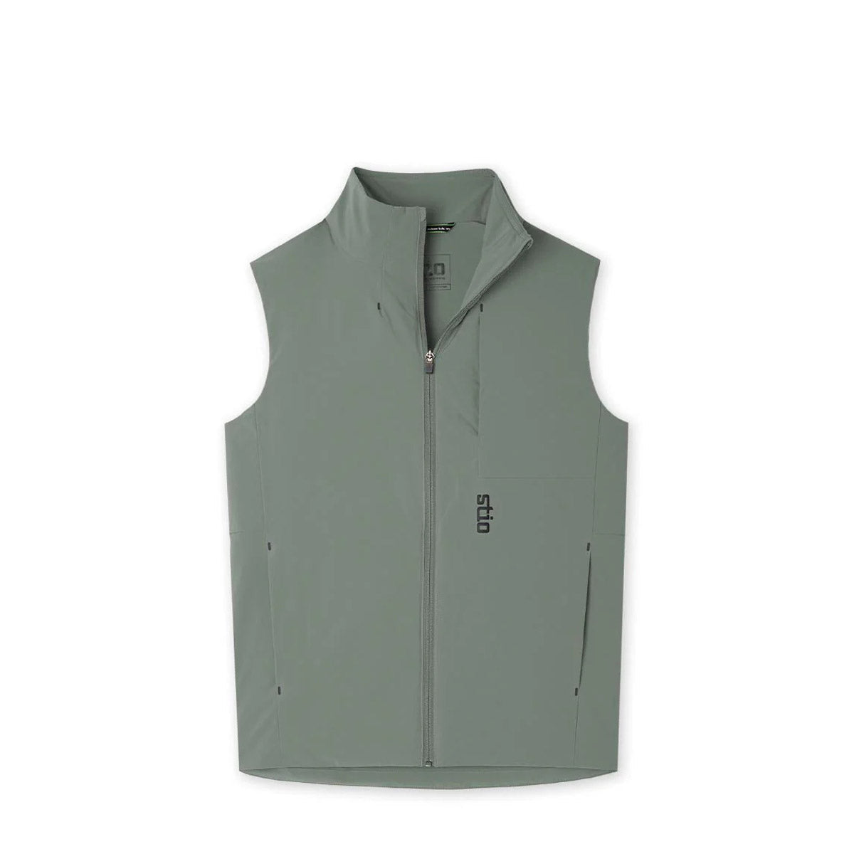 All In Motion Men's Recycled Polyester Puffer Vest - Sleeveless, Front Pocket, Full Zip