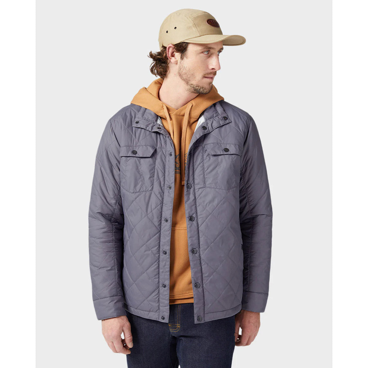 Stio Men's Skycrest Insulated Snap Shirt Steel Pony