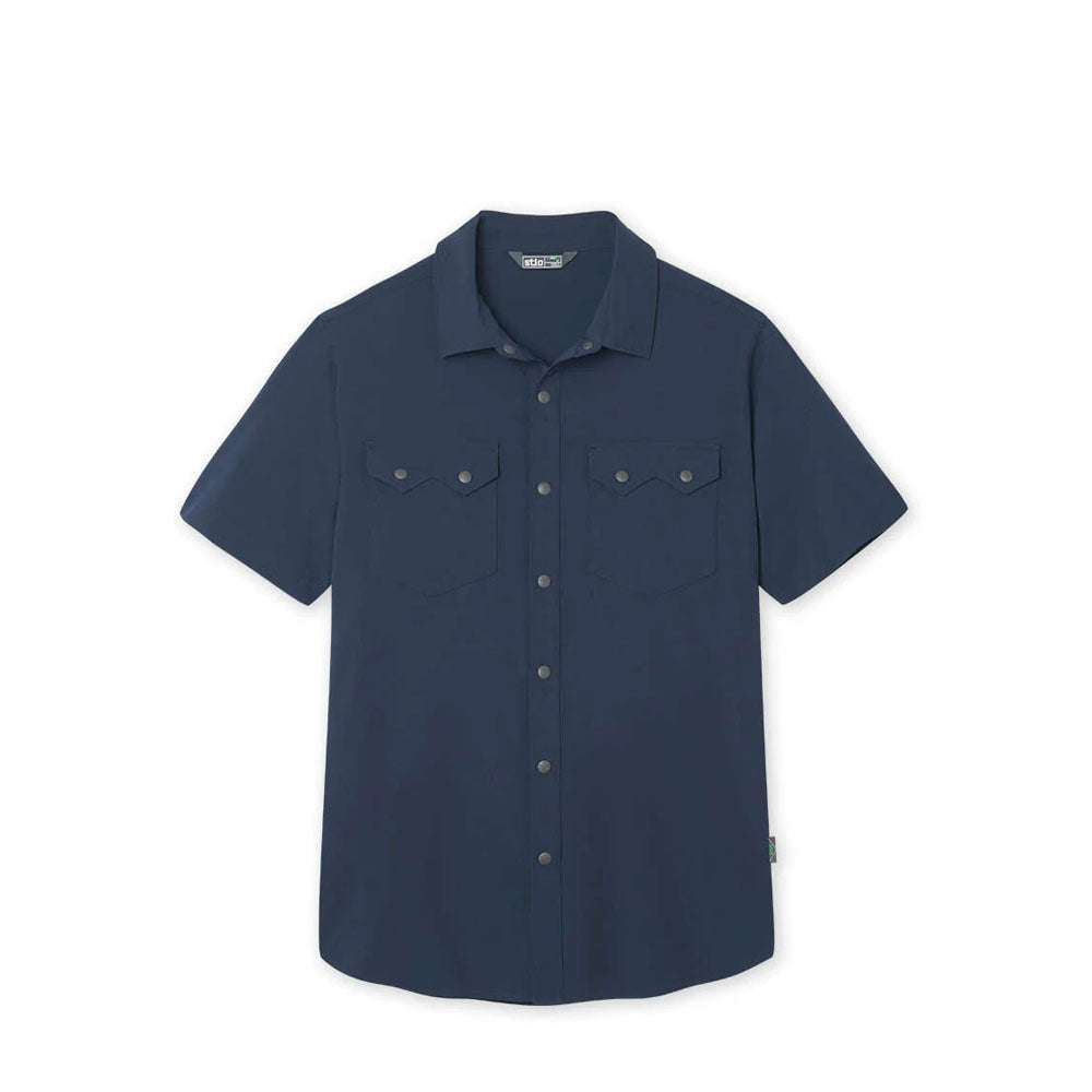 Stio Mens Shifter Shirt Short Sleeve Mountain Shadow