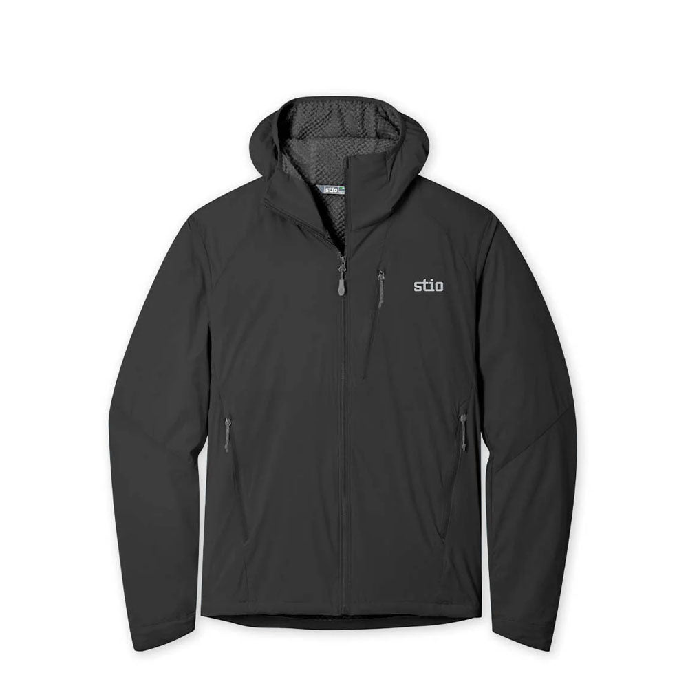 Stio Mens Dawner Hooded Jacket Boundary Black
