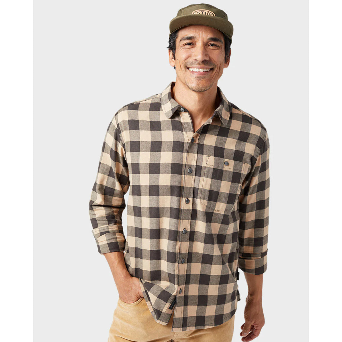 Stio Men's Miter Stretch Lightweight Flannel Shirt Ranch Road Check