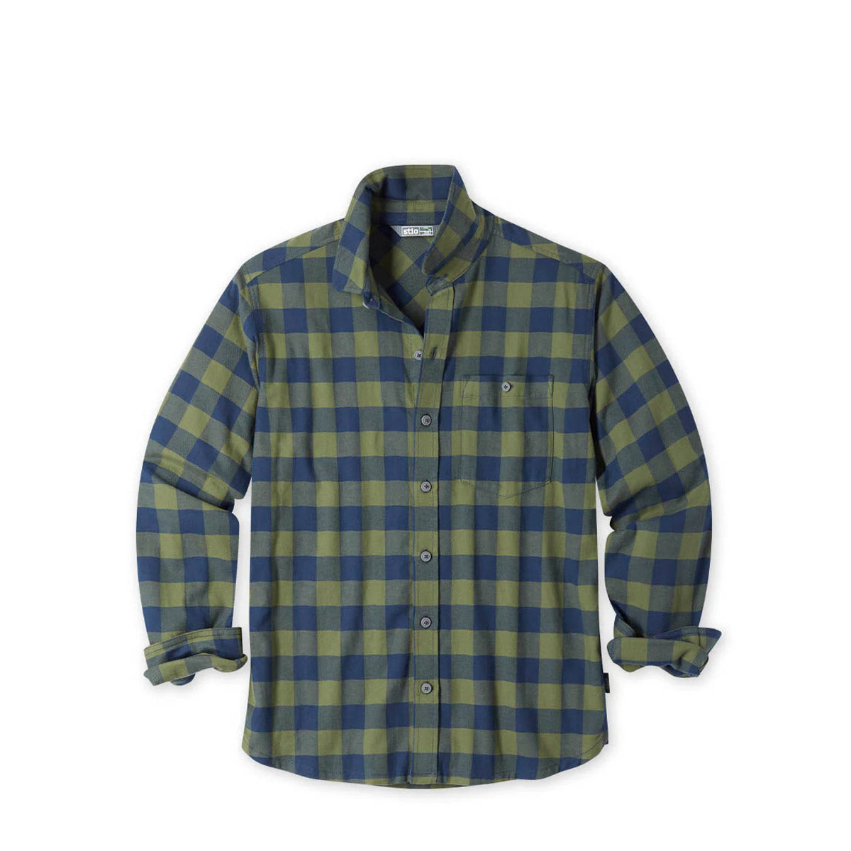 Stio Men&#39;s Miter Stretch Lightweight Flannel Shirt Pine Forest Check