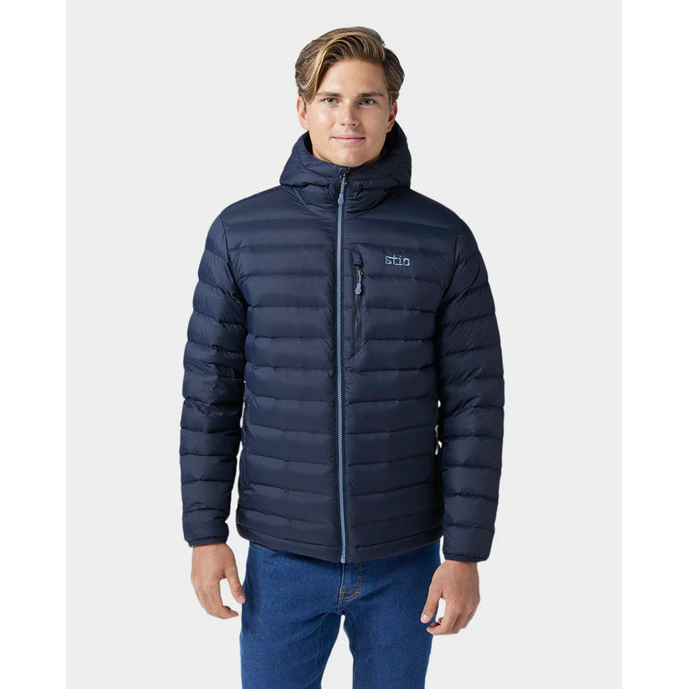 Stio Mens Hometown Down Hooded Jacket Mountain Shadow