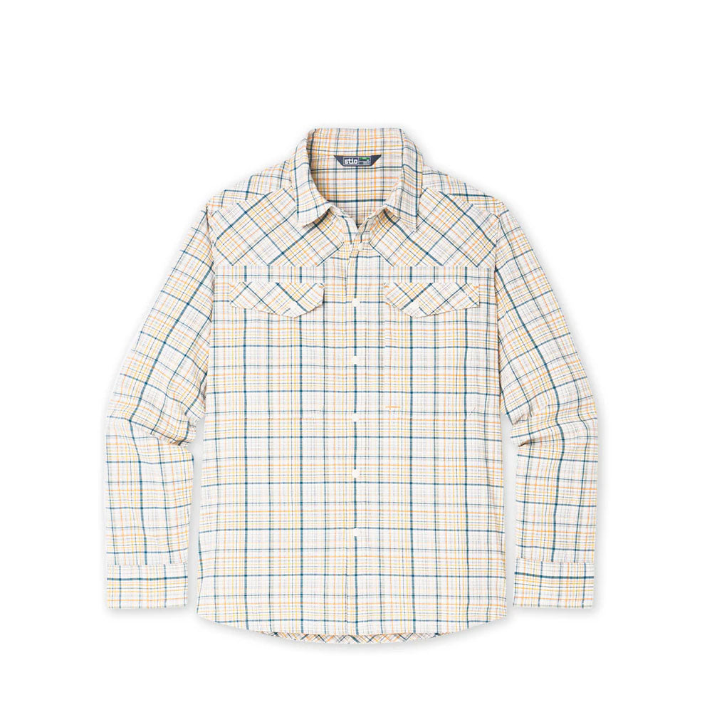 Stio Mens Eddy Coast Shirt Long Sleeve ountain Goat Plaid / M