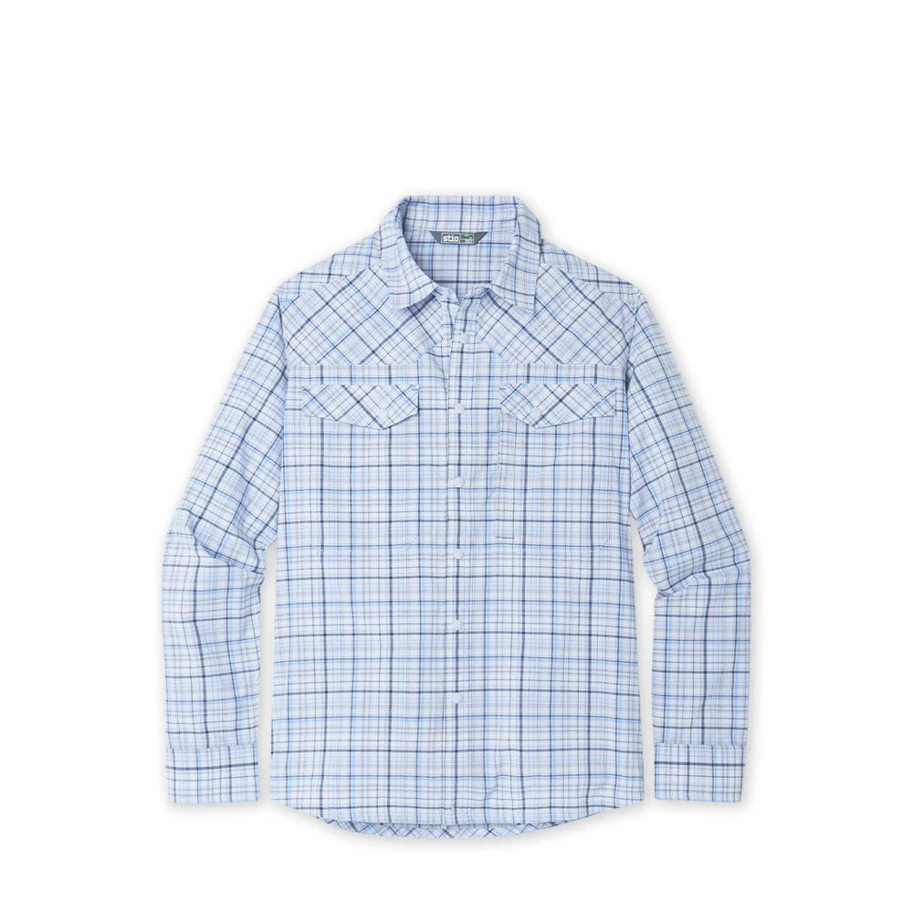 Stio Mens Eddy Coast Shirt Long Sleeve January ky Plaid / S