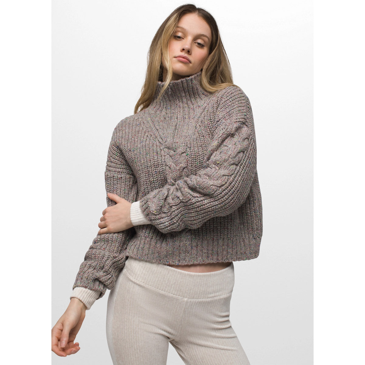 Prana Women's Laurel Creek Sweater Pebble Grey