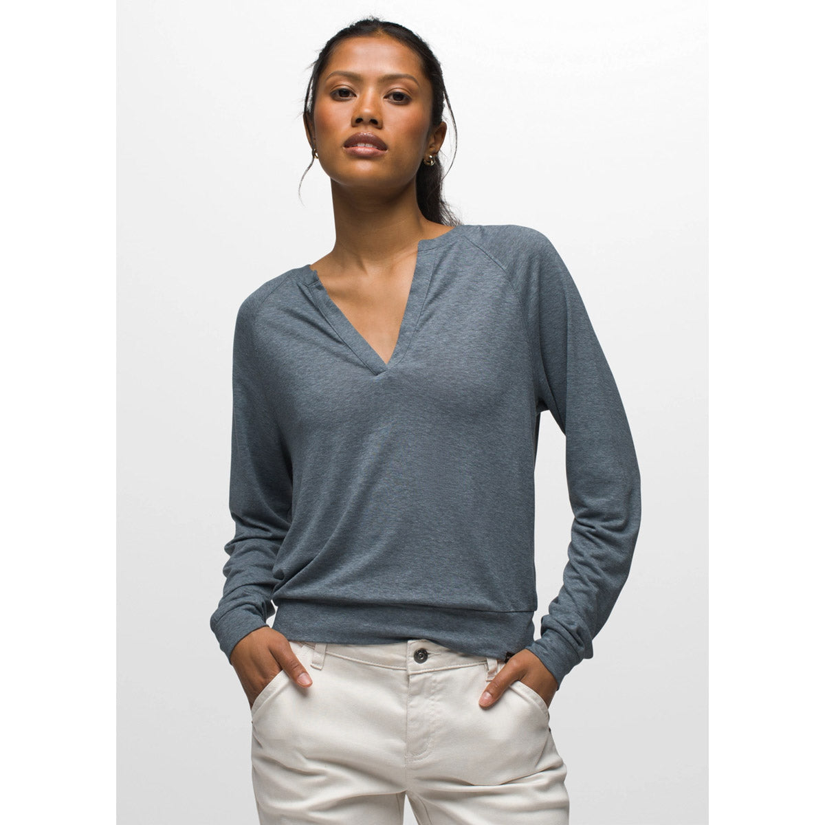 Prana Women&#39;s Cozy Up Sweet Breeze Top Weathered Blue