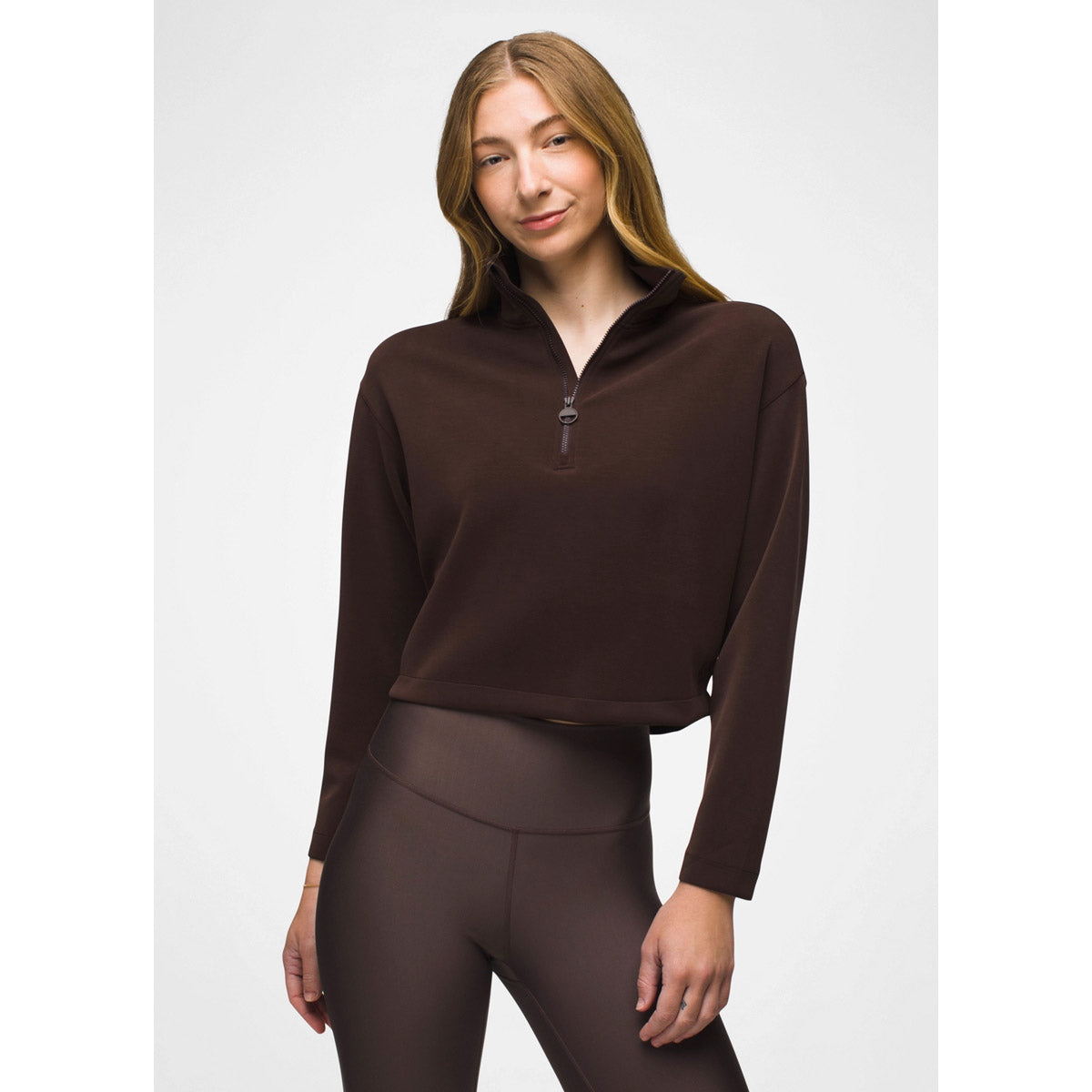 Prana W Shea Half Zip Espresso