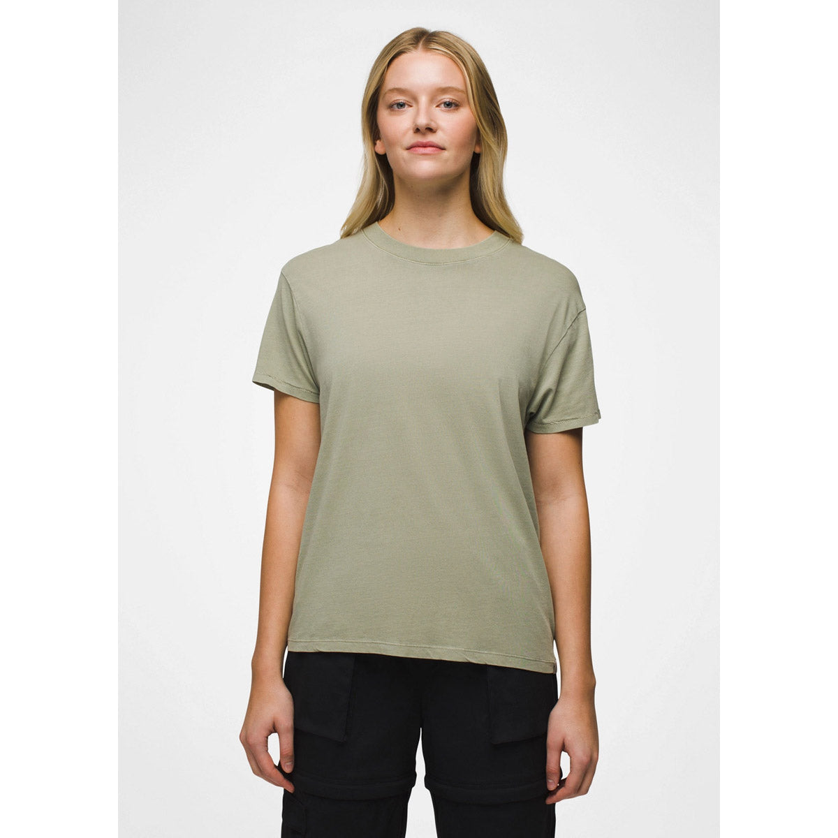 Prana Women's Everyday Vintage-Washed Short Sleeve Tee Juniper Green