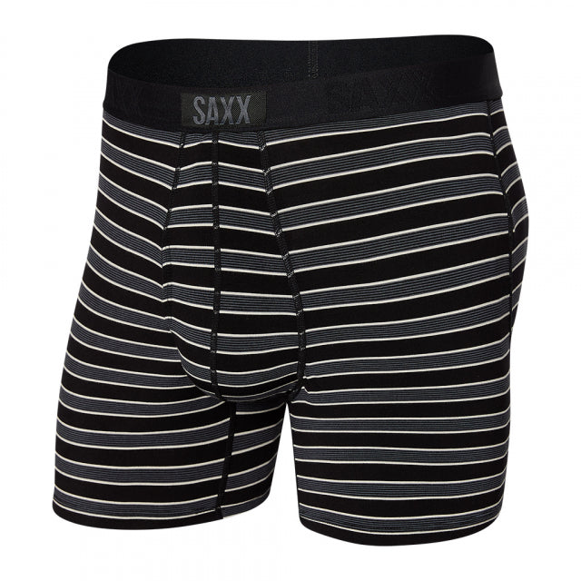 Saxx Underwear Co. Men&#39;s Ultra Boxer Brief BCP Black Crew Stripe: