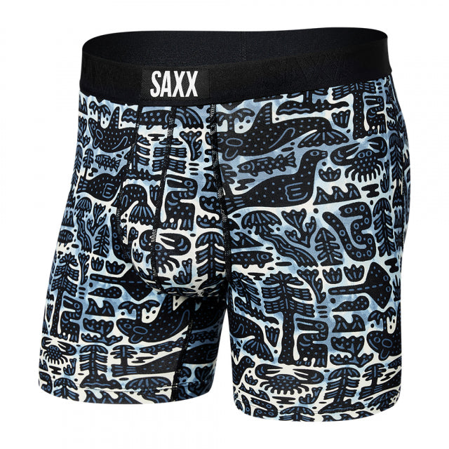 Saxx Underwear Co. Mens Ultra Boxer Brief CLN Coast Life-Navy