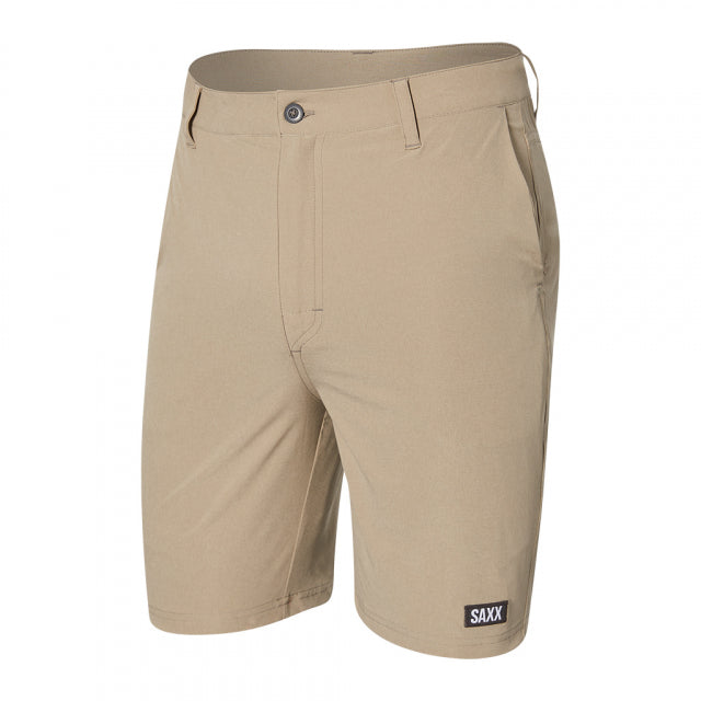 Saxx Underwear Co. M Go To Town 2N1 Short 8" VHK Vintage Khaki