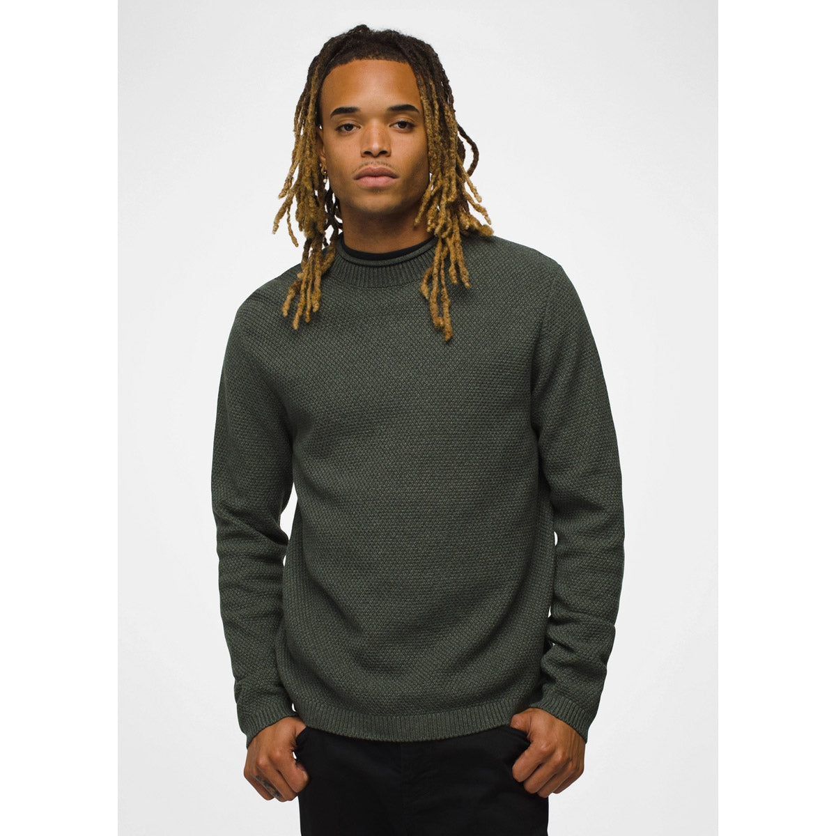 Prana M Forest Hill Sweater - Standard Evergreen