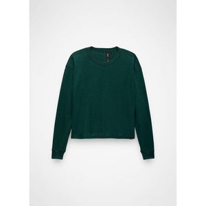 Prana Womens Cozy Up Long Sleeve Crew Root Green