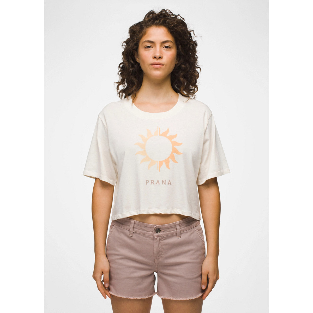 Prana Women&#39;s Everyday Vintage-Washed Graphic Crop Tee Canvas Sun City