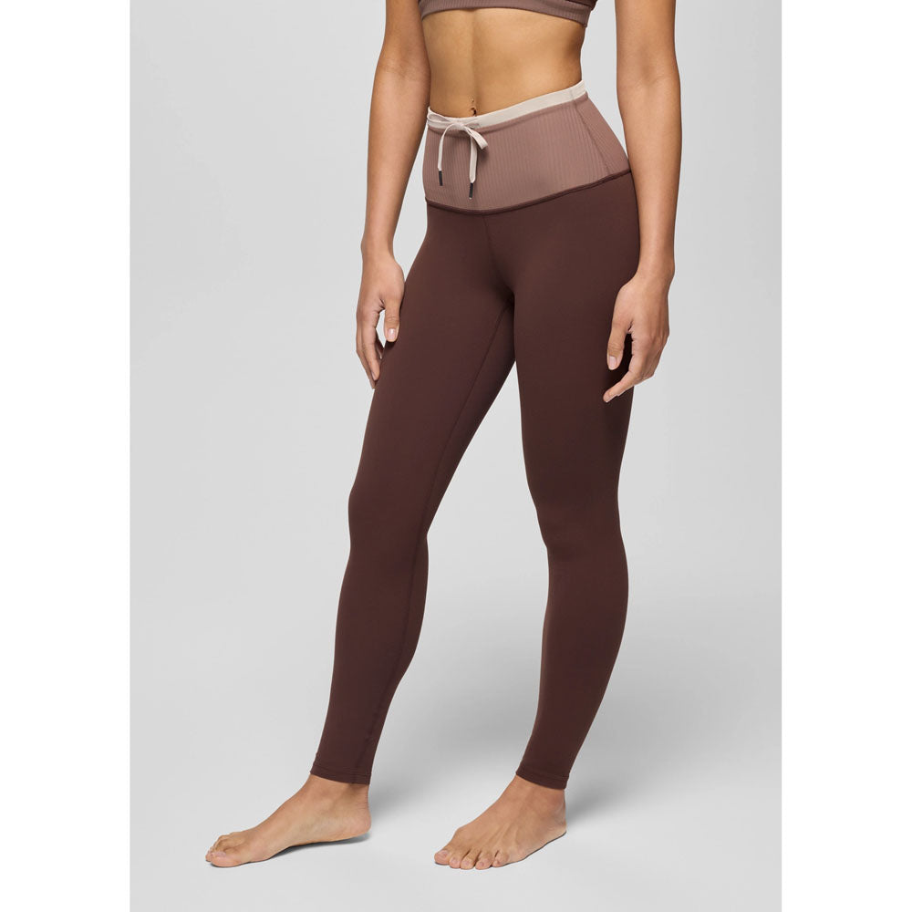 Prana Womens Luxara Salutations Legging Mocha Colorblock
