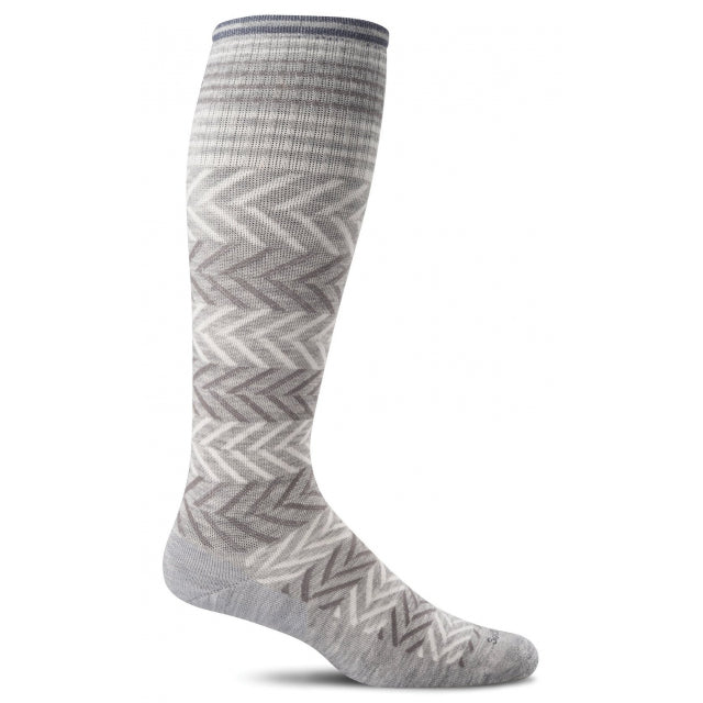Sockwell Womens Chevron Graduated Compression Socks 800 GREY