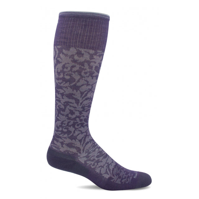 Sockwell Women&#39;s Damask Graduated Compression Socks 350 Plum