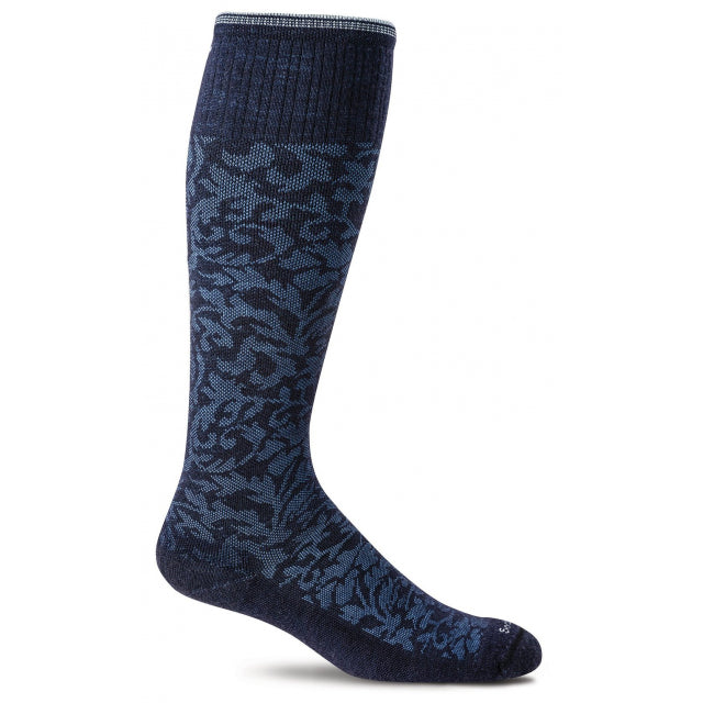 Sockwell Womens Damask Graduated Compression Socks 600 NAVY