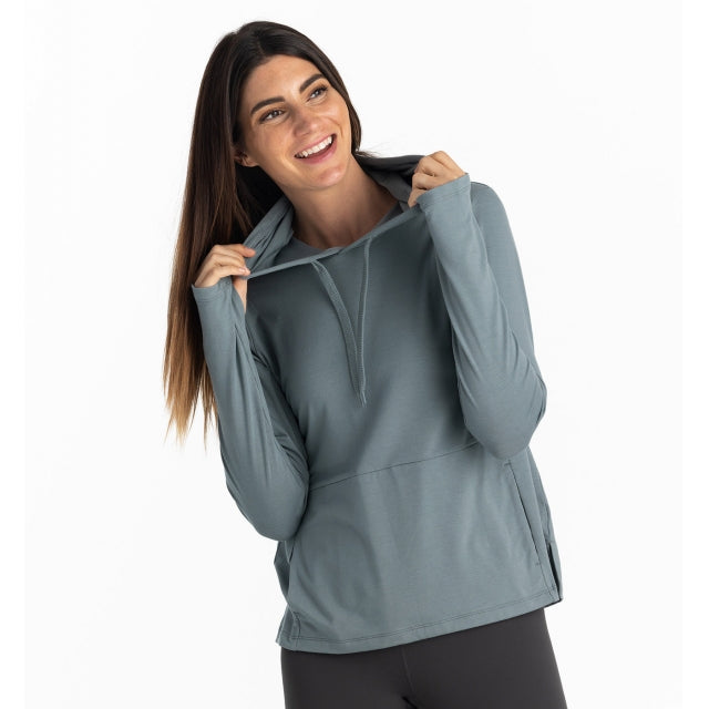 Free Fly Apparel Women&#39;s Bamboo Flex Hoodie 433 Stormy Sea