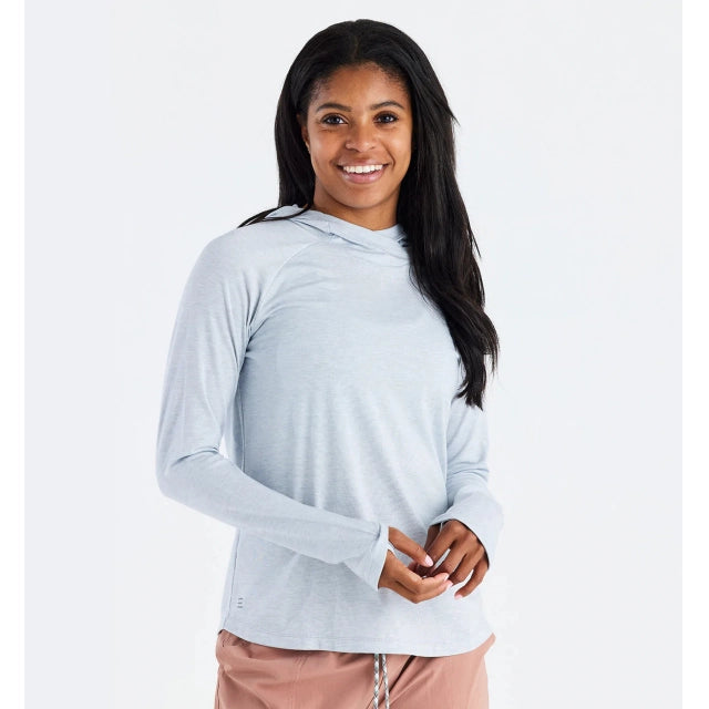 Free Fly Apparel Women&#39;s Elevate Hoodie 442 Heather Bay Blue