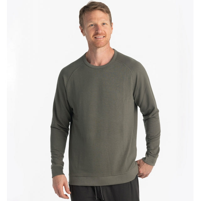 Free Fly Apparel M Bamboo Lightweight Fleece Crew 513 Fatigue