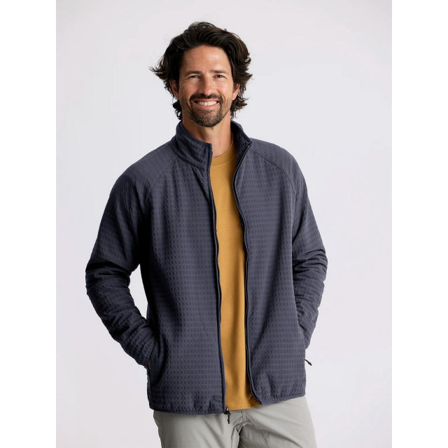 Free Fly Apparel Men&#39;s Gridback Fleece Jacket 325 Storm Cloud