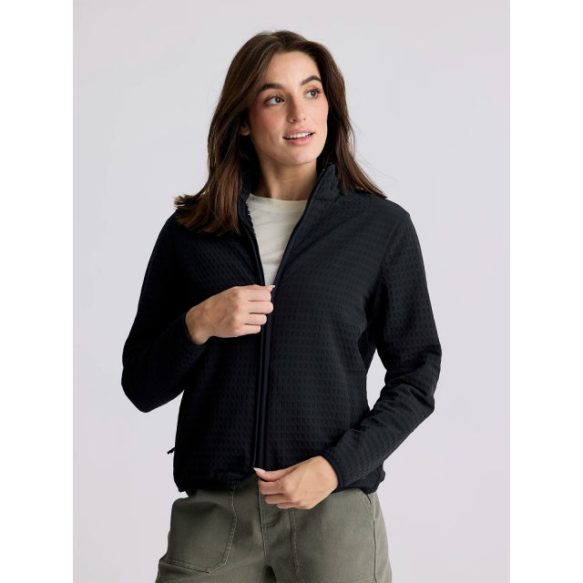 Free Fly Apparel Women&#39;s Gridback Fleece Jacket 300 Black